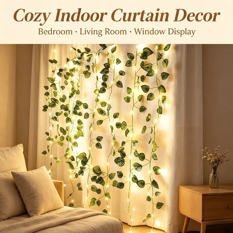 Led Fairy String Lights - Lampu String LED Daun Buatan 2M,