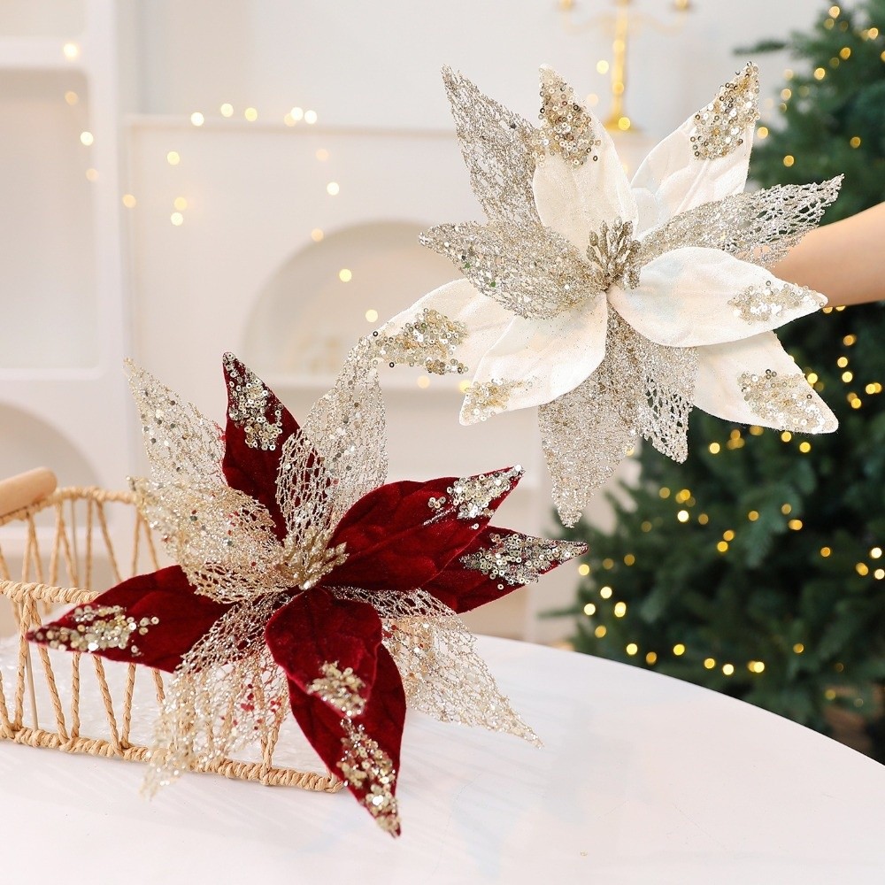Christmas Wreath Fake - Karangan Bunga Natal Buatan 29cm, Simulasi