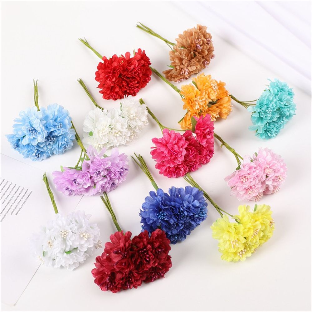 Christmas Wreath Fake - 18 Buah Buket Bunga Buatan Benang