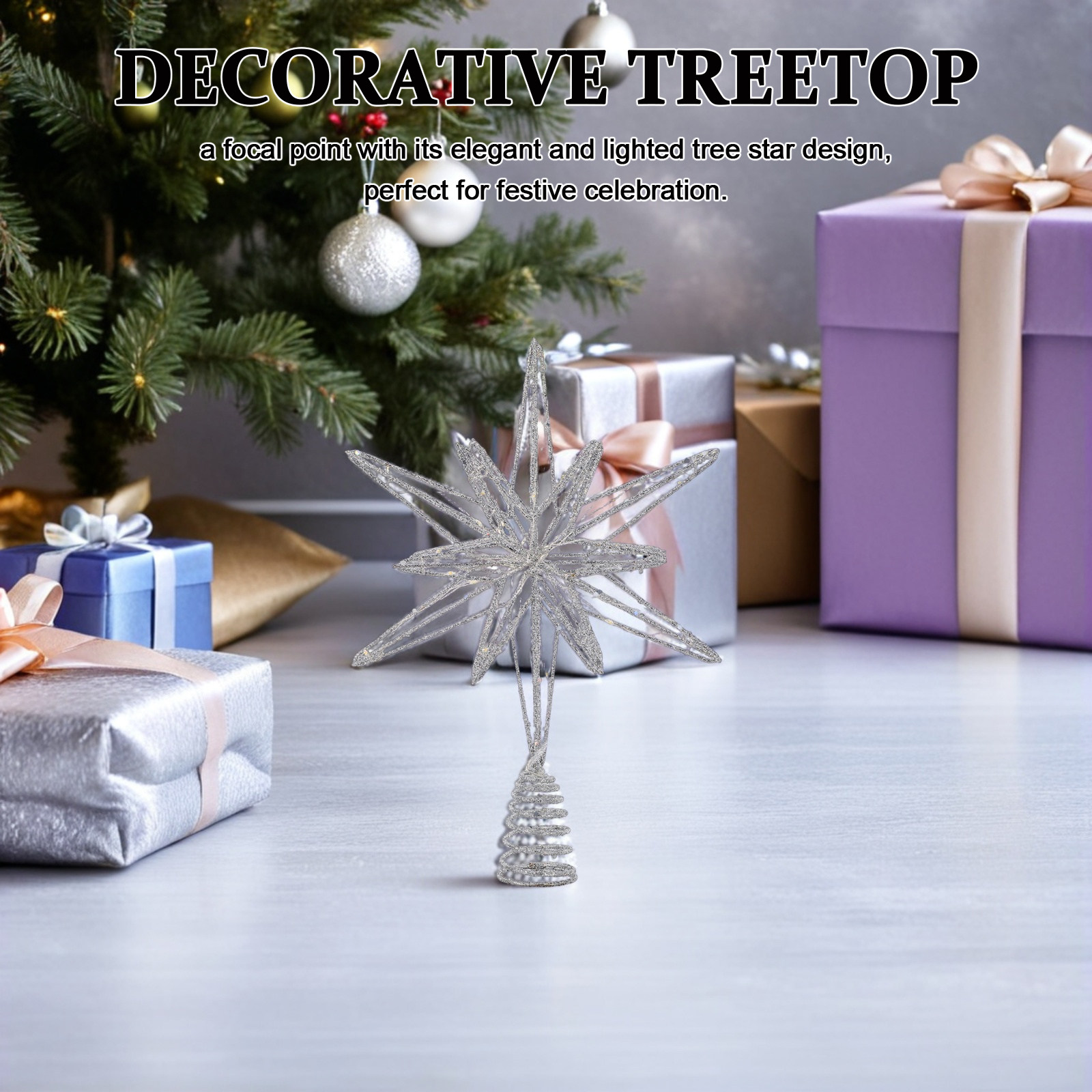Star Tree Topper - Puncak Pohon Natal Berbentuk Bintang dari