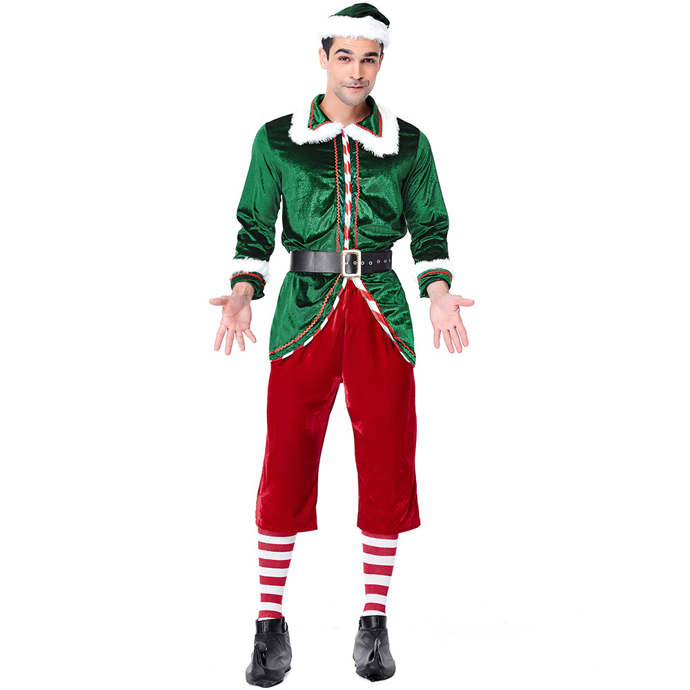 Elf Costume Christmas - Kostum Santa Claus Wanita Pria Gaun