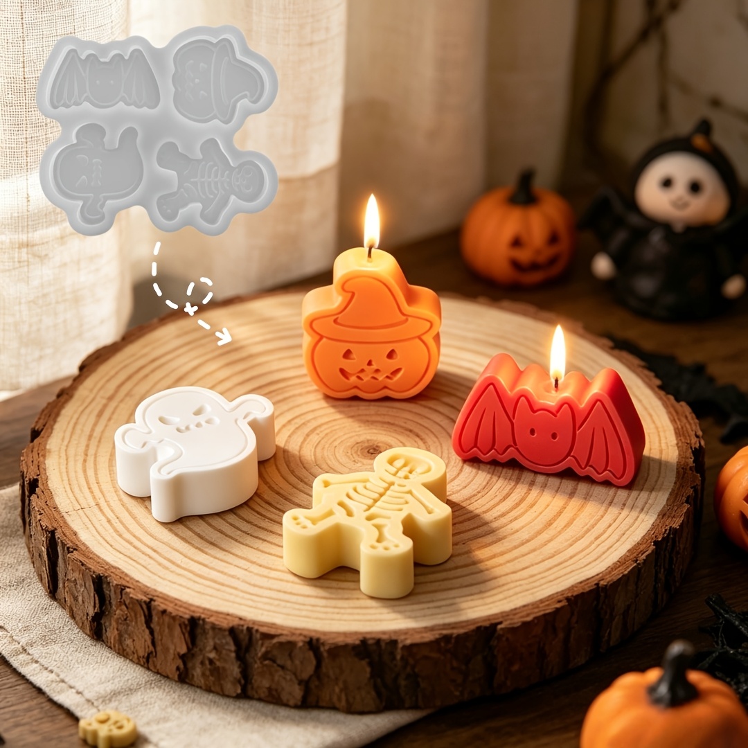 Holiday Candle Set - Set cetakan resin silikon 4 rongga