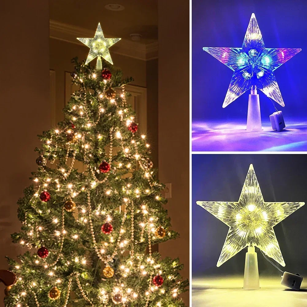 Ornamen pohon Natal LED 15CM,  - Star Tree Topper ulasan dan harga