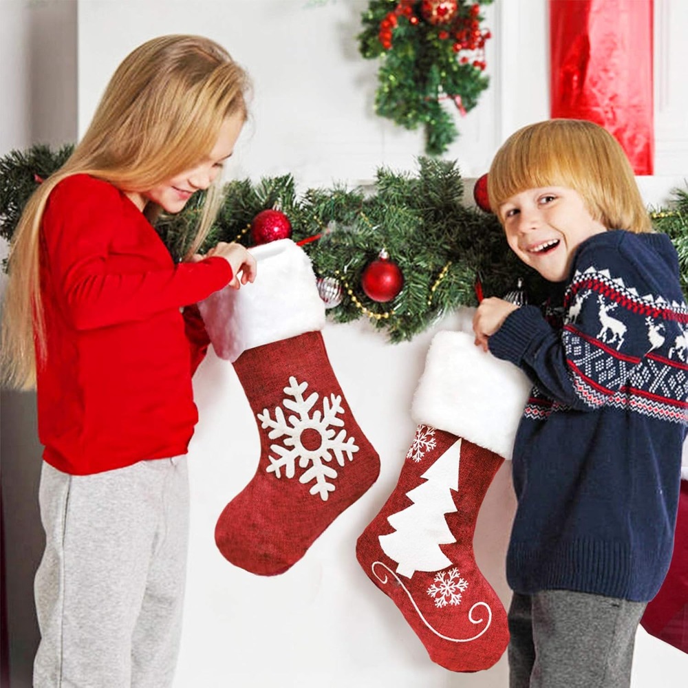 2-4 Buah Stoking Natal Besar d - Christmas Stocking Hanging ulasan dan harga