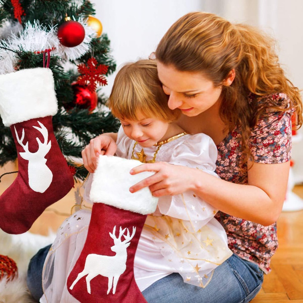 2-4 Buah Stoking Natal Besar d - Christmas Stocking Hanging ulasan dan harga