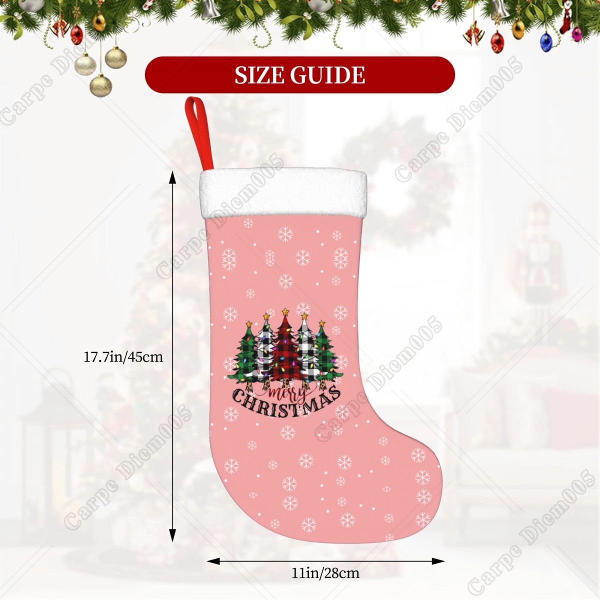 Stoking pohon Natal kepingan s - Christmas Stocking Hanging ulasan dan harga