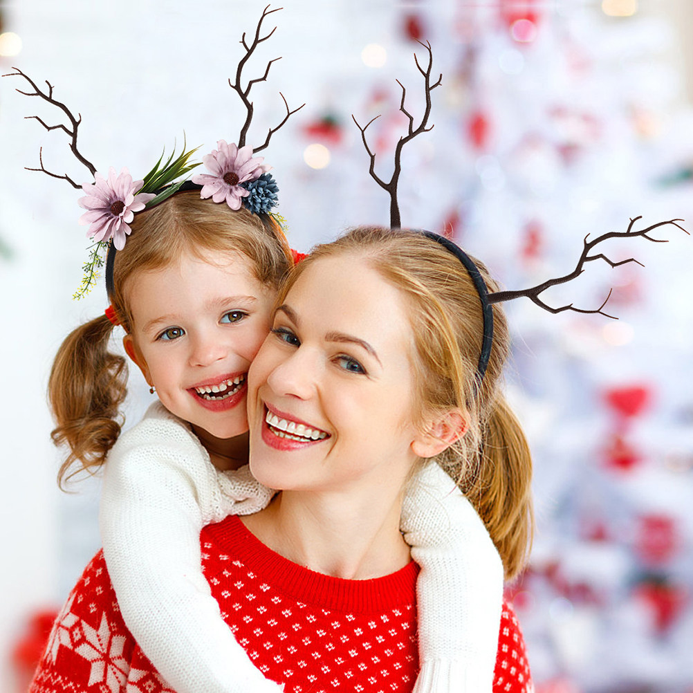 16Pcs Bando Tanduk Rusa Natal, - Reindeer Antlers Headband ulasan dan harga