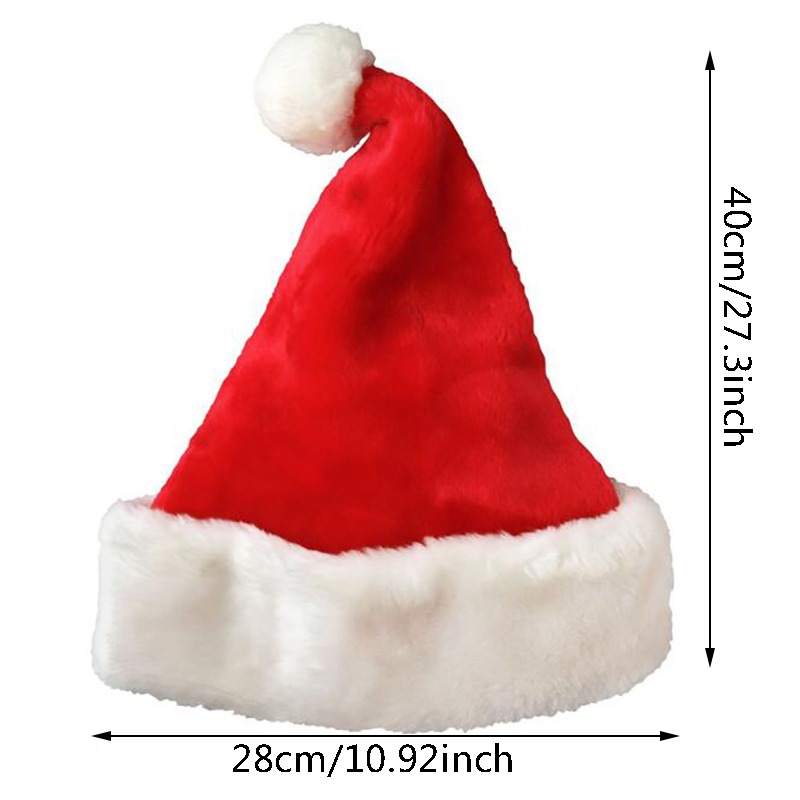 Topi Santa Natal, Topi Merah L - Santa Hat Plush ulasan dan harga