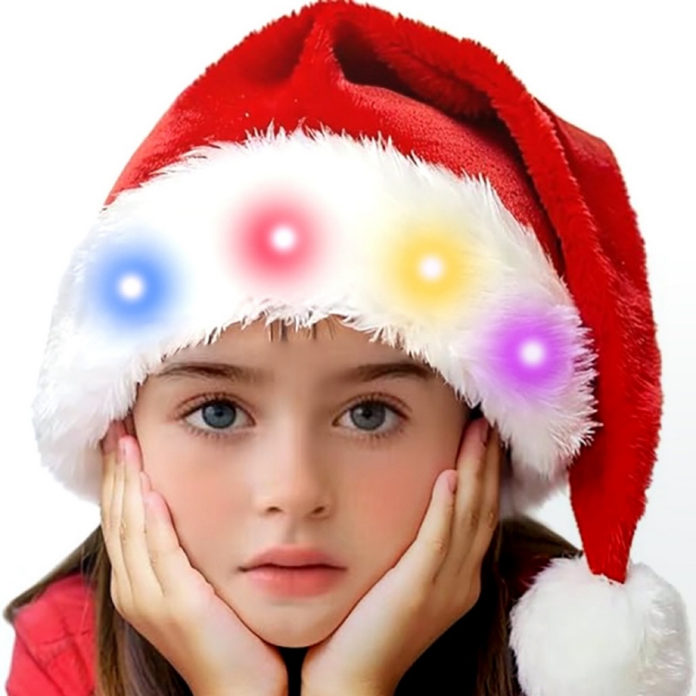 Topi Santa Natal Lumination Me - Santa Hat Plush ulasan dan harga