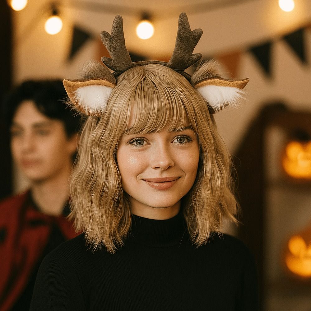 Headband Tanduk Rusa Imut untu - Reindeer Antlers Headband ulasan dan harga