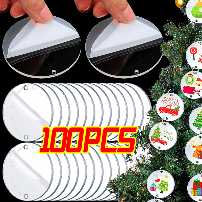 5/100x Bola Akrilik Bulat Tran - Christmas Stocking Hanging ulasan dan harga