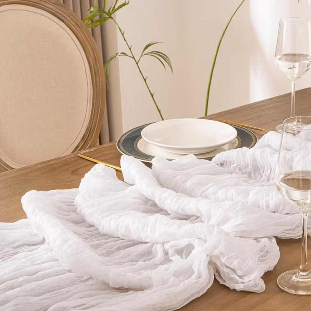 Taplak Meja Kain Kasa 90x400CM - Christmas Table Runner ulasan dan harga