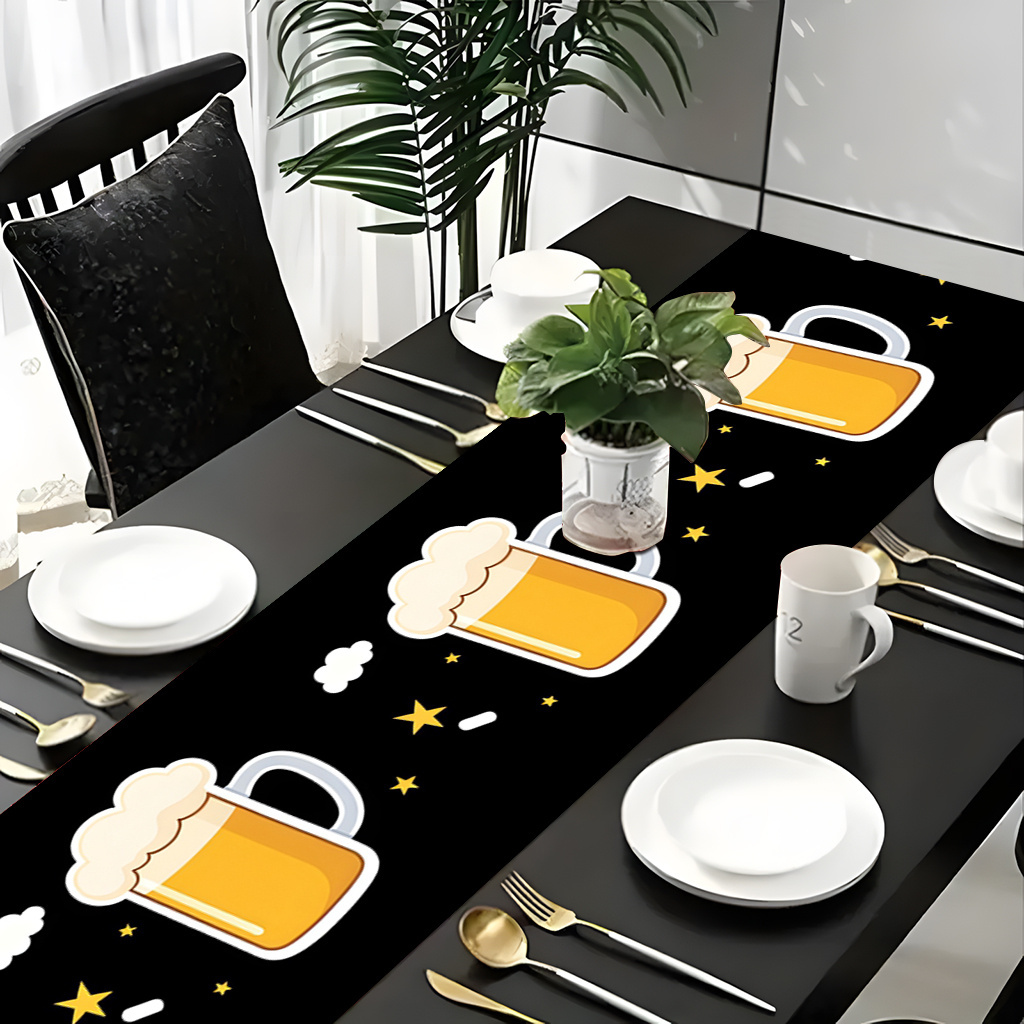 1 Buah Taplak Meja Cetak Datar - Christmas Table Runner ulasan dan harga
