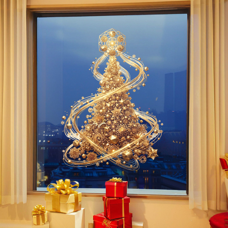 Stiker Natal Elegan untuk Jend - Snowflake Window Decal ulasan dan harga