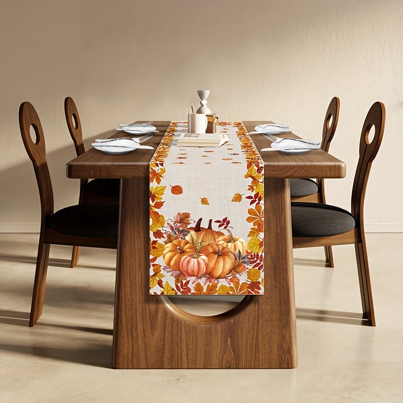 1 buah Taplak Meja Thanksgivin - Christmas Table Runner ulasan dan harga
