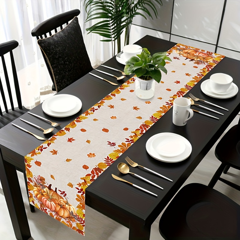 1 buah Taplak Meja Thanksgivin - Christmas Table Runner ulasan dan harga