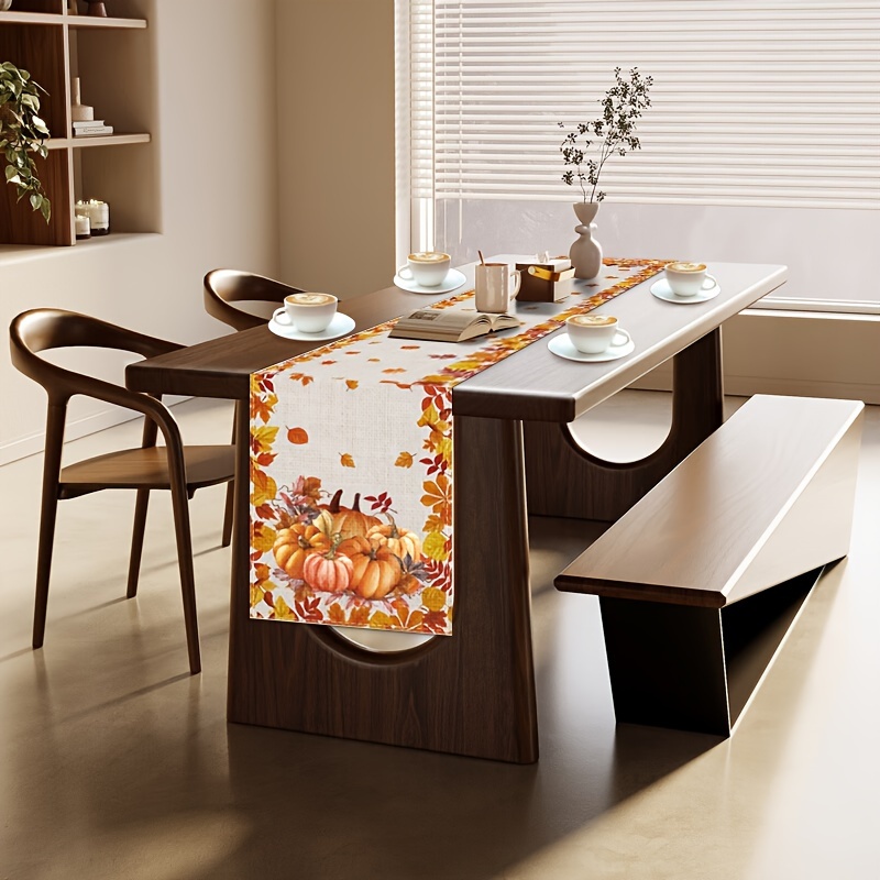 1 buah Taplak Meja Thanksgivin - Christmas Table Runner ulasan dan harga