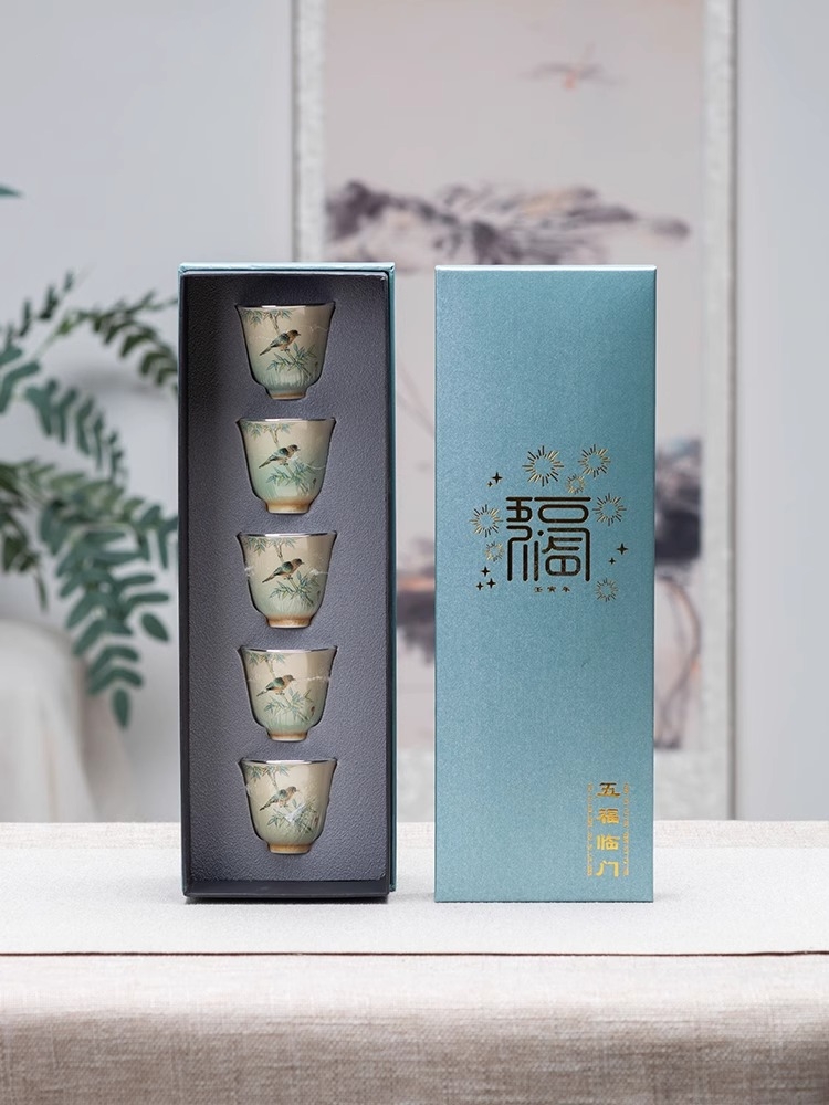 Set Cangkir Porselen Berlapis  - Gift Box Wrap Set ulasan dan harga