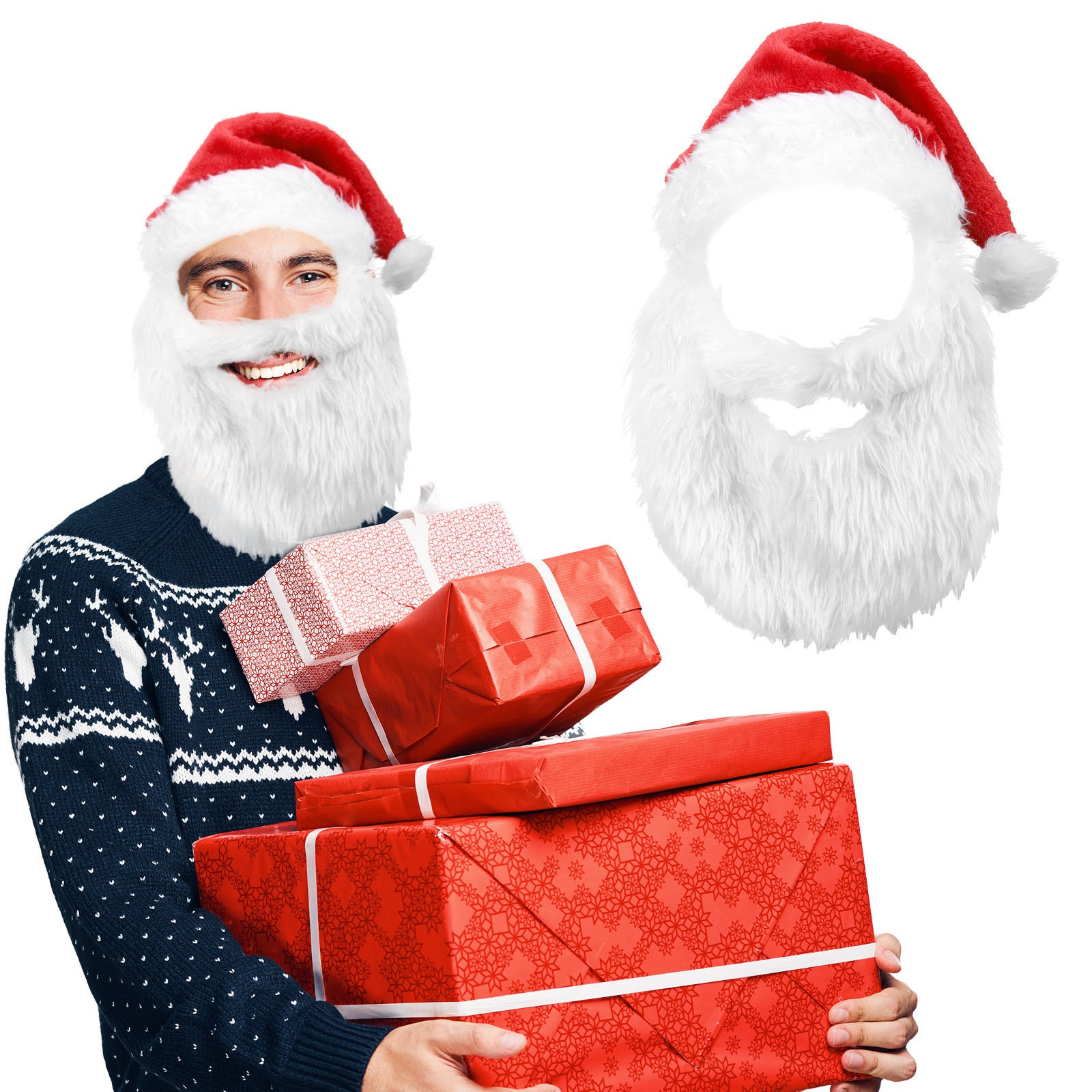 Baru topi Natal mewah bola dew - Santa Hat Plush ulasan dan harga