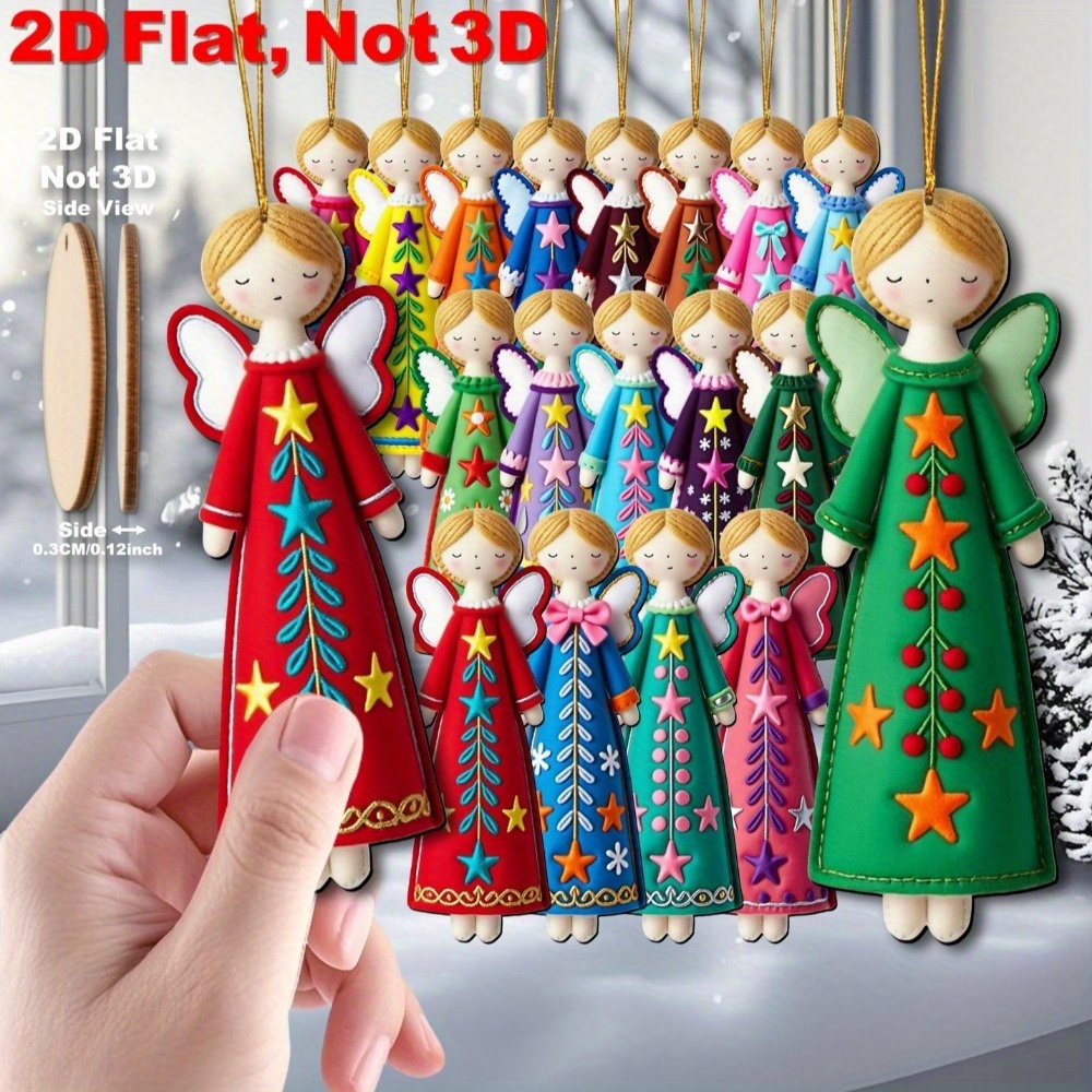 16 Buah Ornamen Malaikat Berwa - Star Tree Topper ulasan dan harga