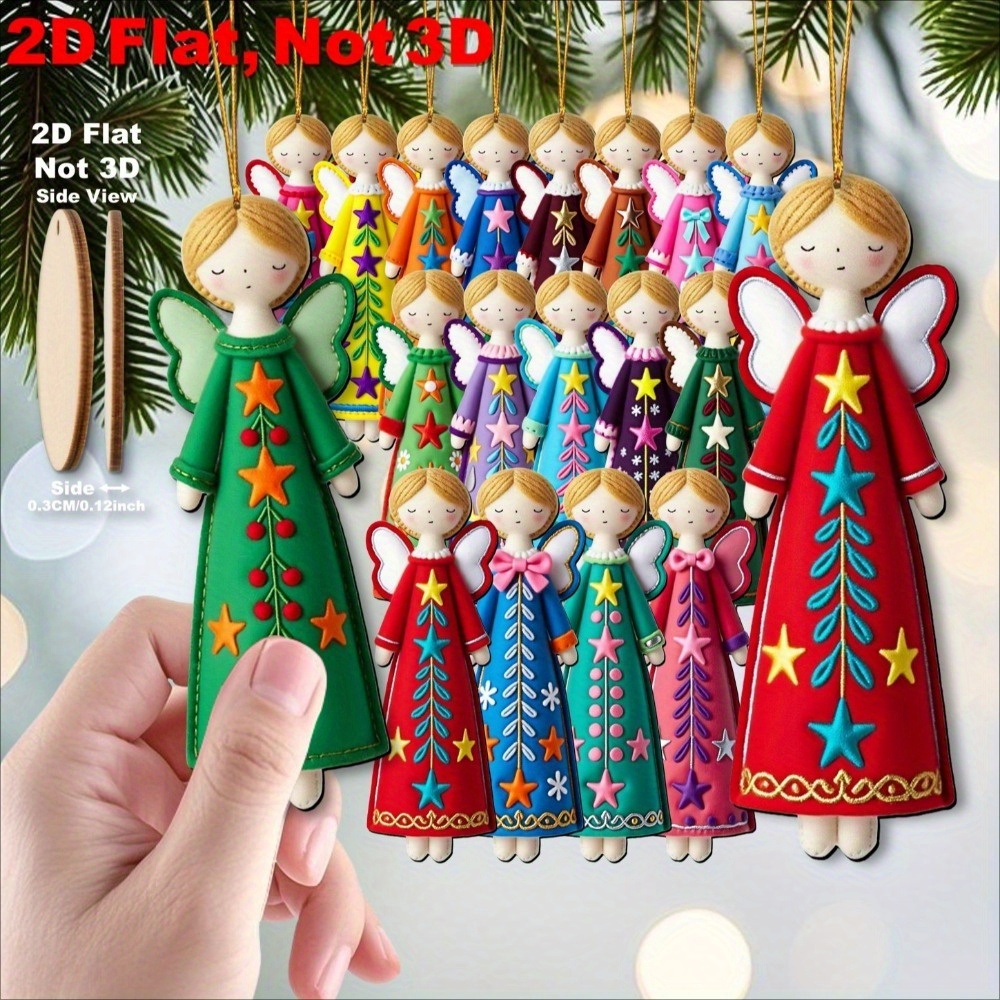 16 Buah Ornamen Malaikat Berwa - Star Tree Topper ulasan dan harga