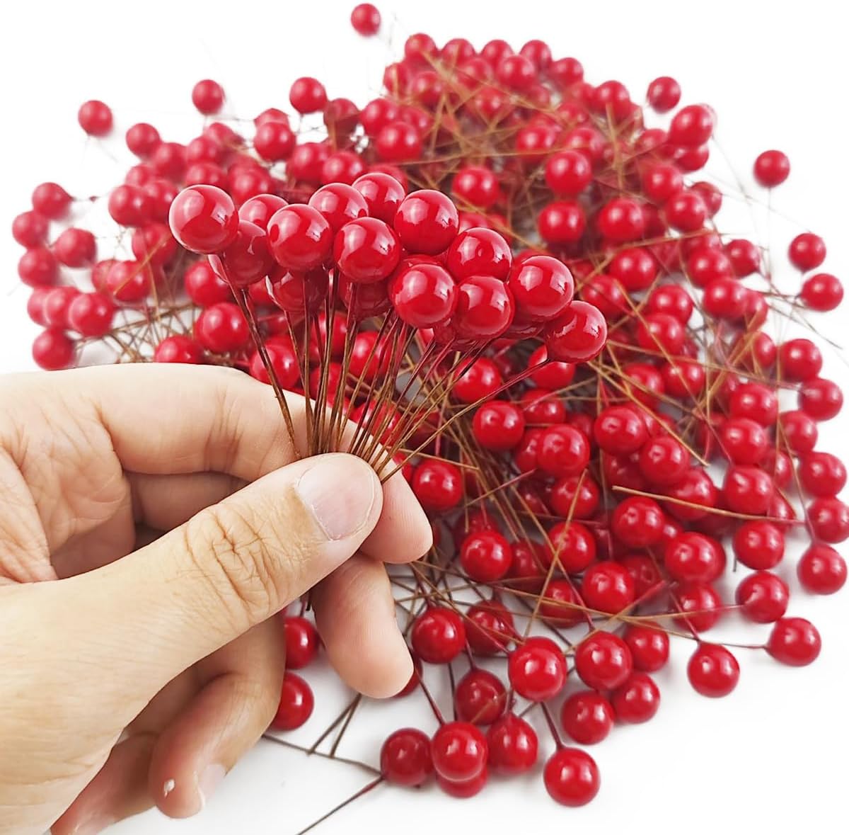 Buah Holly Buatan Mini 10 mm B - Christmas Wreath Fake ulasan dan harga