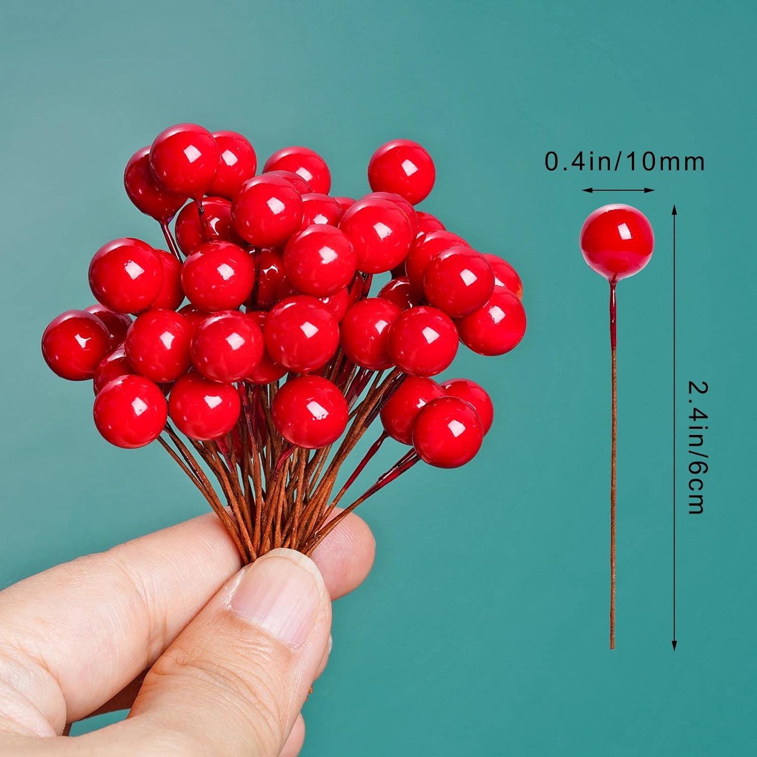 Buah Holly Buatan Mini 10 mm B - Christmas Wreath Fake ulasan dan harga