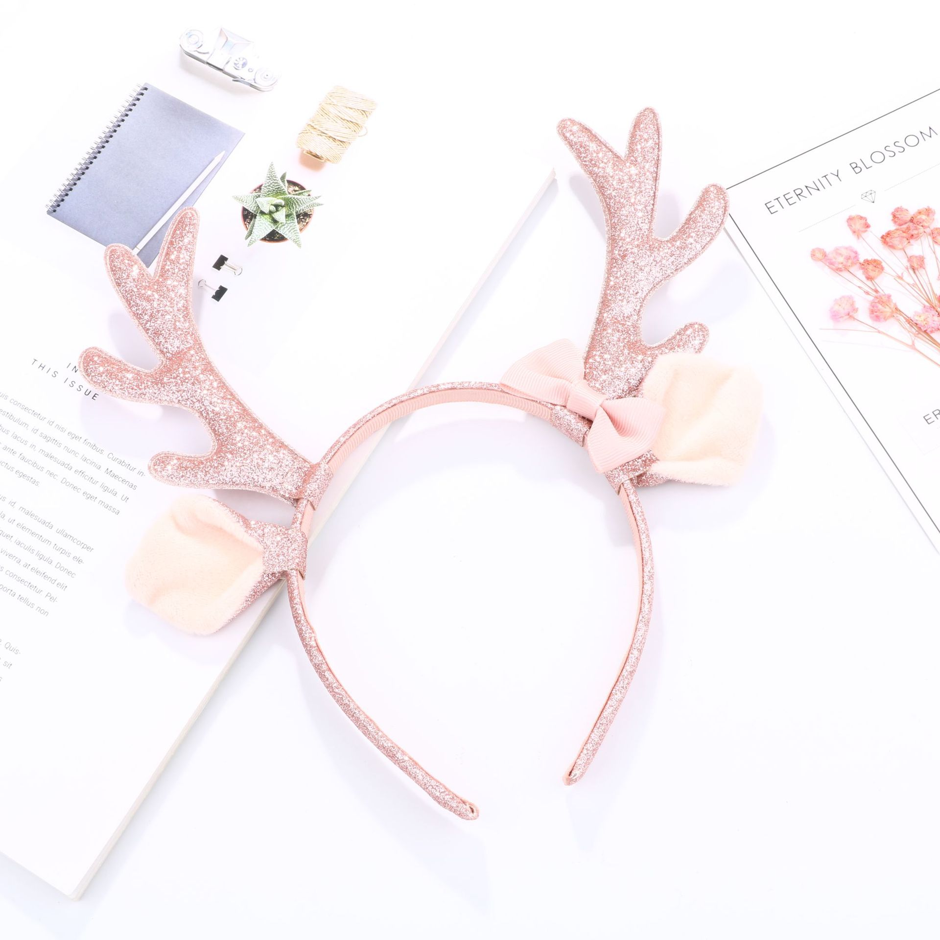 Ikat Kepala Tanduk Rusa Merah  - Reindeer Antlers Headband ulasan dan harga
