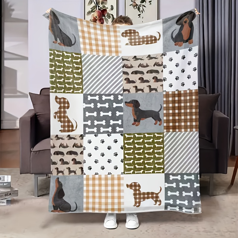 Selimut Anjing Dachshund Natal - Christmas Throw Blanket ulasan dan harga