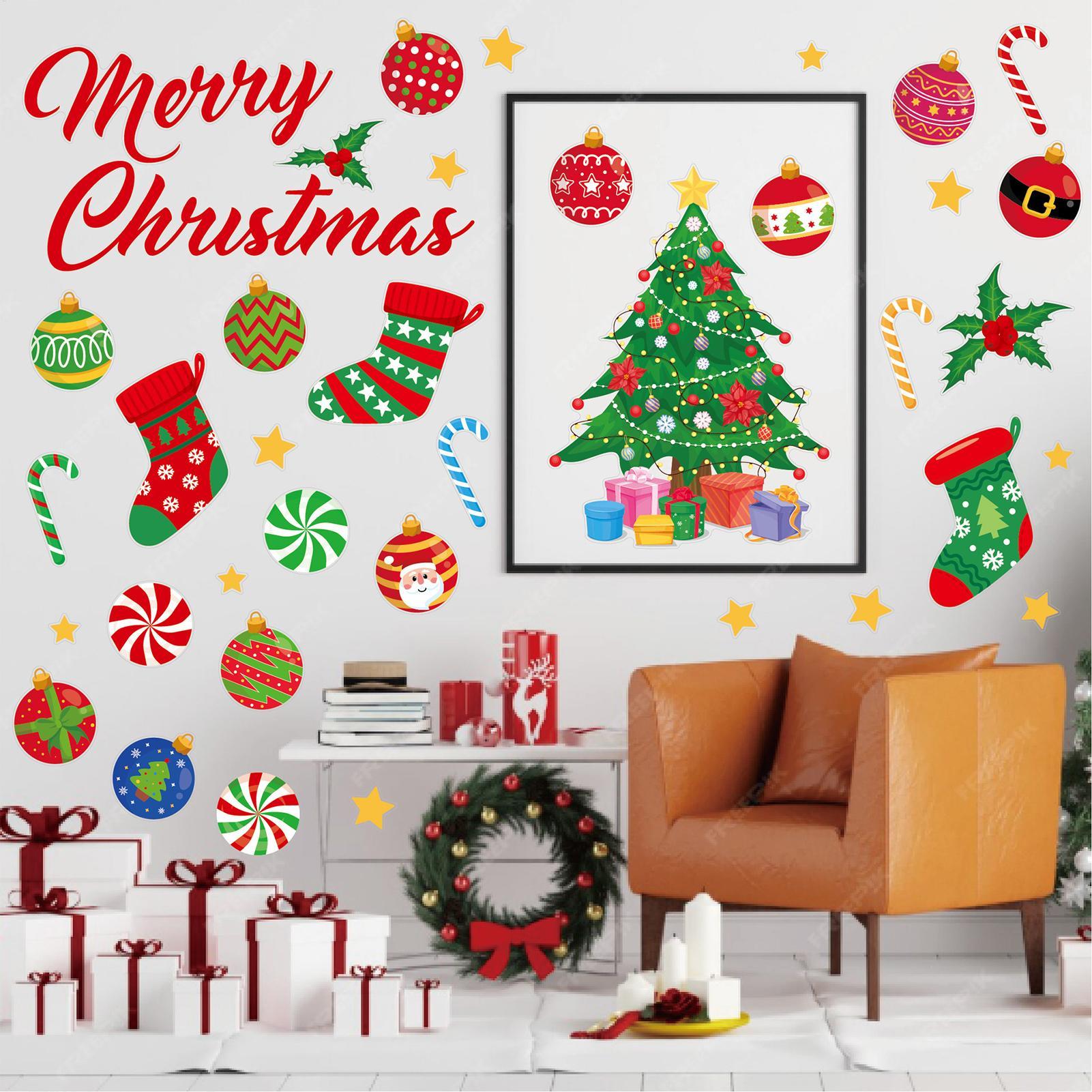 3 Buah Stiker Dinding Natal St - Snowflake Window Decal ulasan dan harga