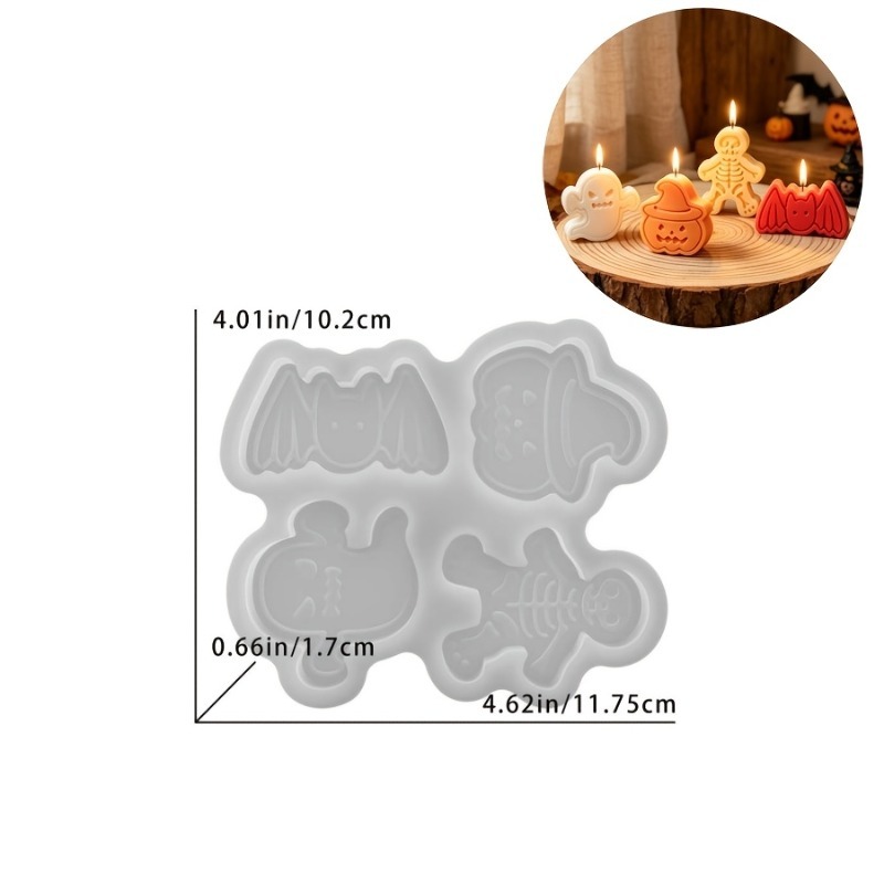 Set cetakan resin silikon 4 ro - Holiday Candle Set ulasan dan harga