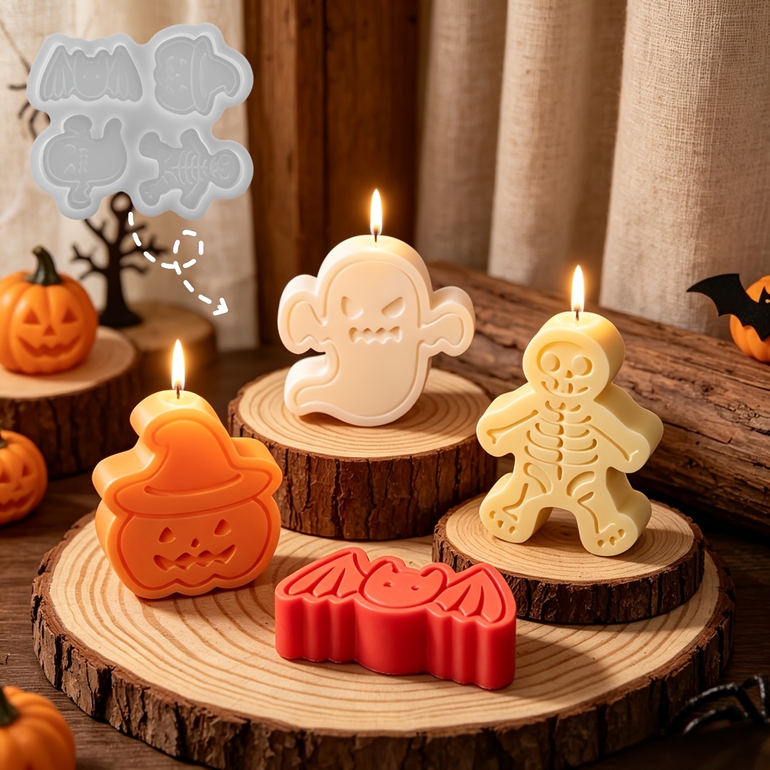 Set cetakan resin silikon 4 ro - Holiday Candle Set ulasan dan harga