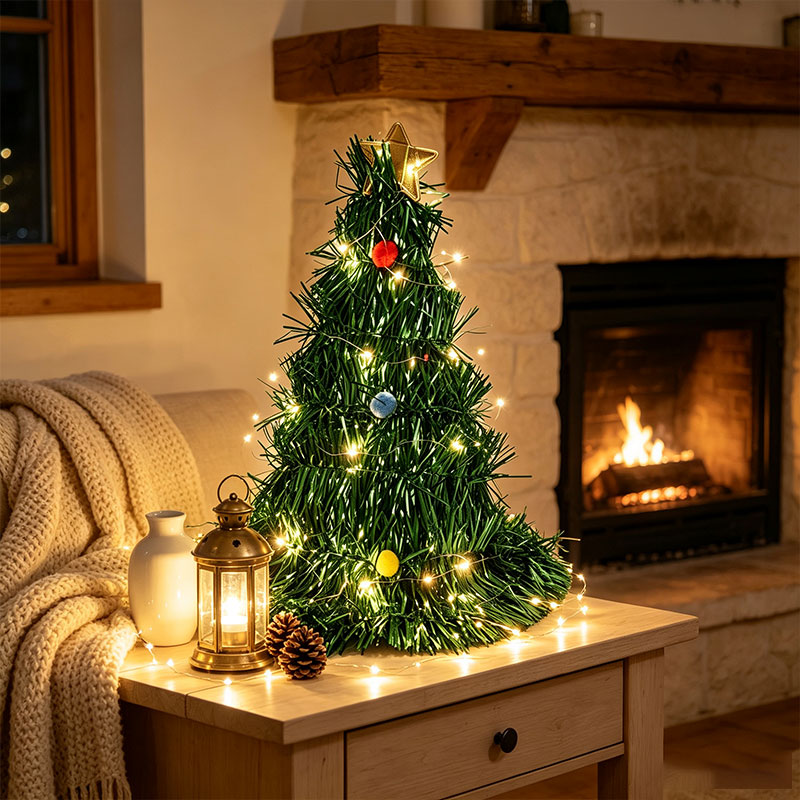 Pohon Natal Mini Lipat Hijau d - Star Tree Topper ulasan dan harga