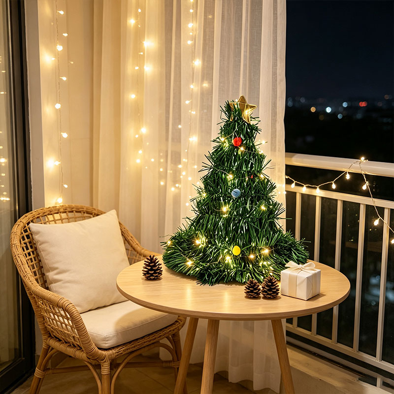 Pohon Natal Mini Lipat Hijau d - Star Tree Topper ulasan dan harga