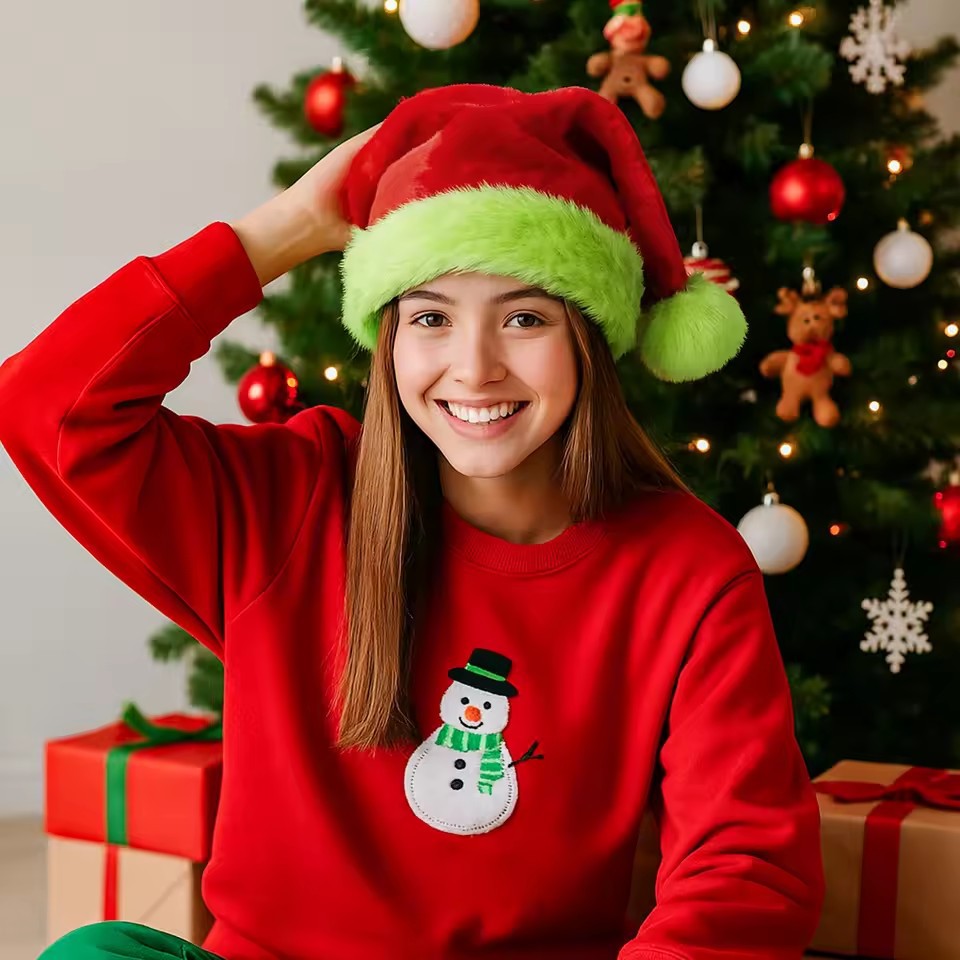 1 Buah/10 Buah Topi Santa Nata - Santa Hat Plush ulasan dan harga